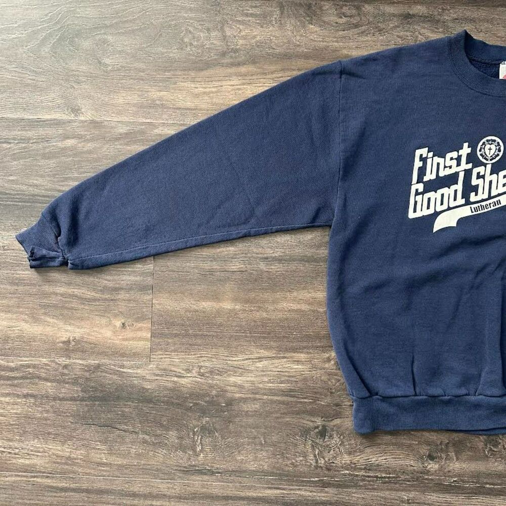90's Vintage Jerzees First Good Shepherd Lutheran School Las Vegas Sweatshirt Md - Picture 3 of 7